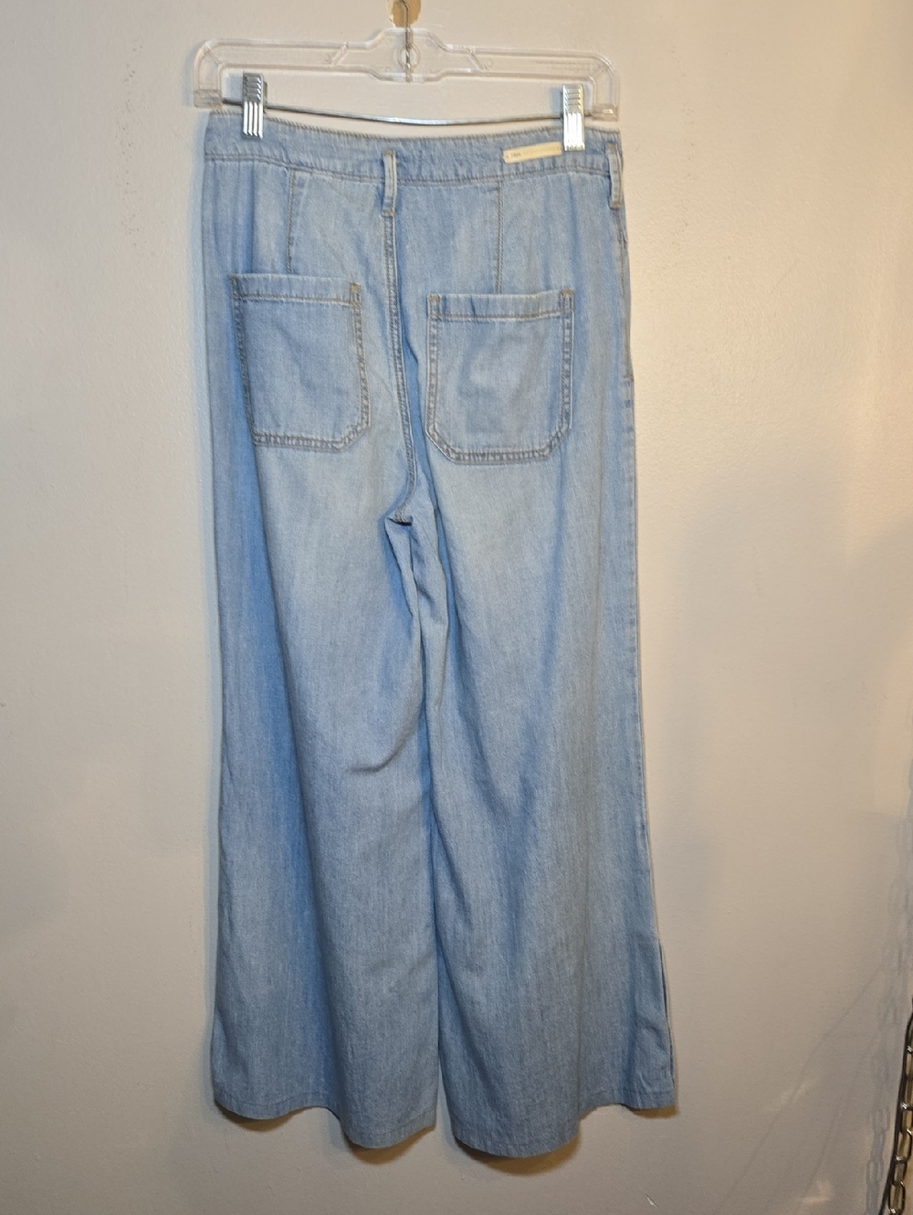 Pilcro Anthropologie Wide Leg Snap Hem Jeans Women’s Size 25 Lightweight Denim - Picture 7 of 12